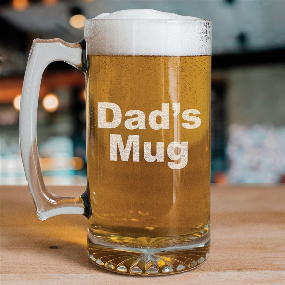 Personalized 25 oz Beer Mug with Custom Message