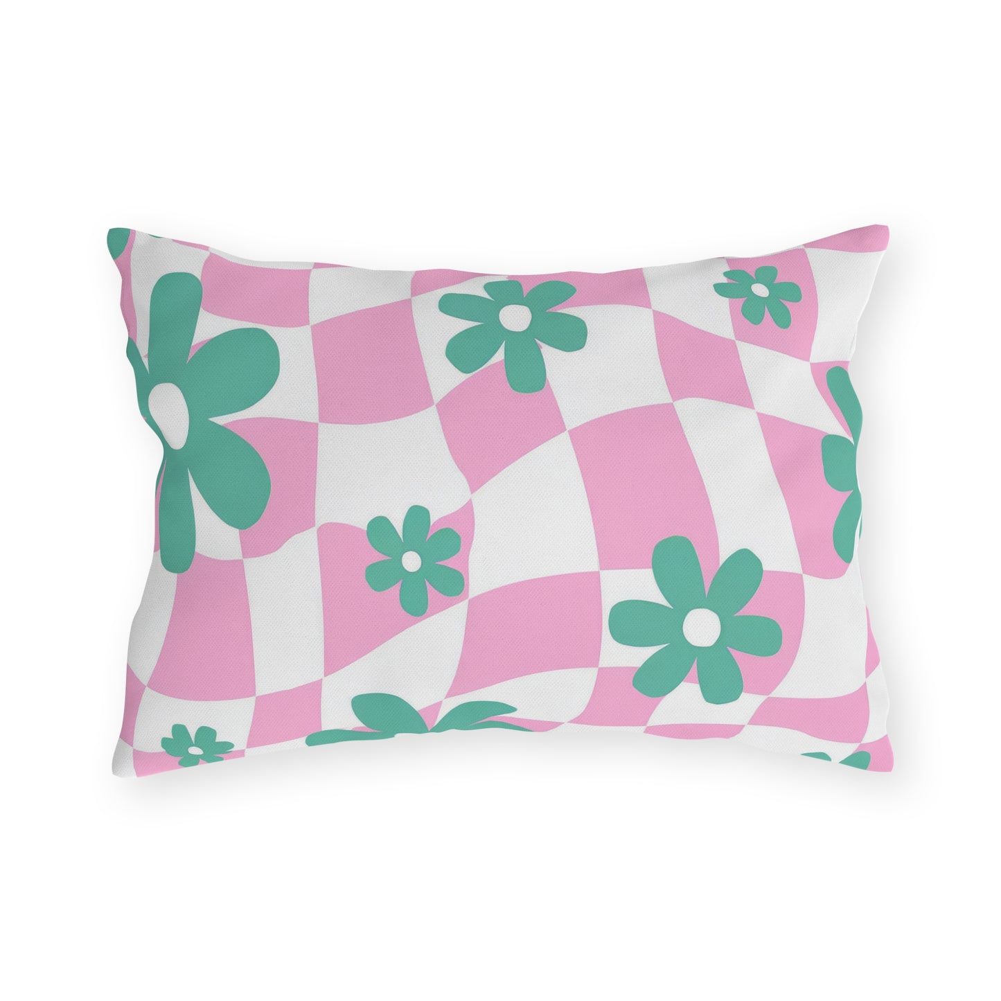 Durable spun polyester cushion offering soft support and bright design for outdoor lounging and gatherings