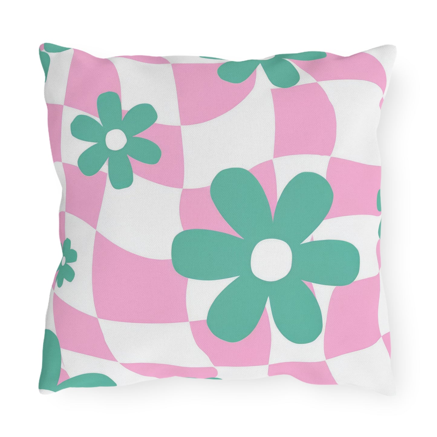 UV-resistant outdoor cushion offering comfort and color for backyard lounges.