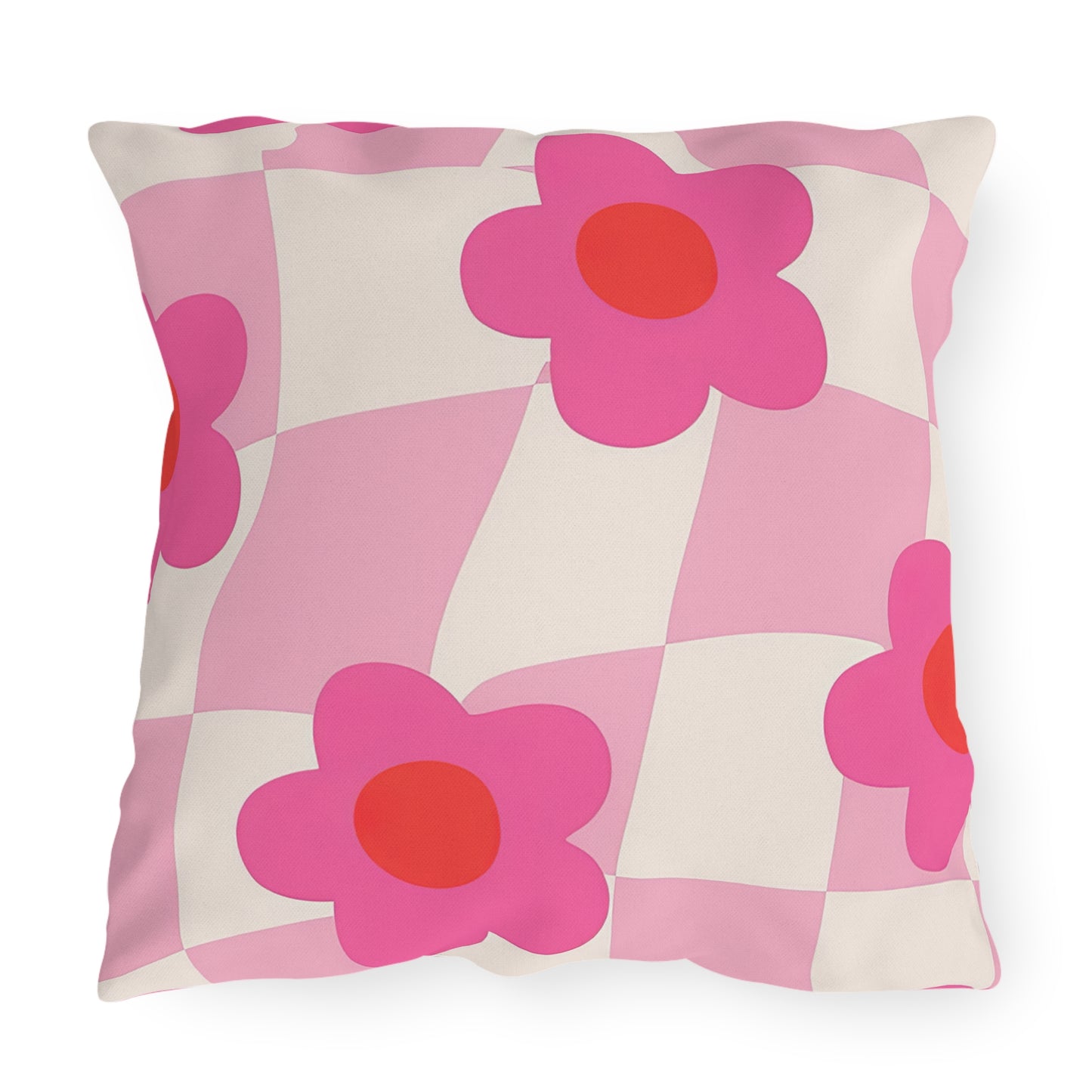 Cozy outdoor floral pillow offering style and comfort for open-air lounging