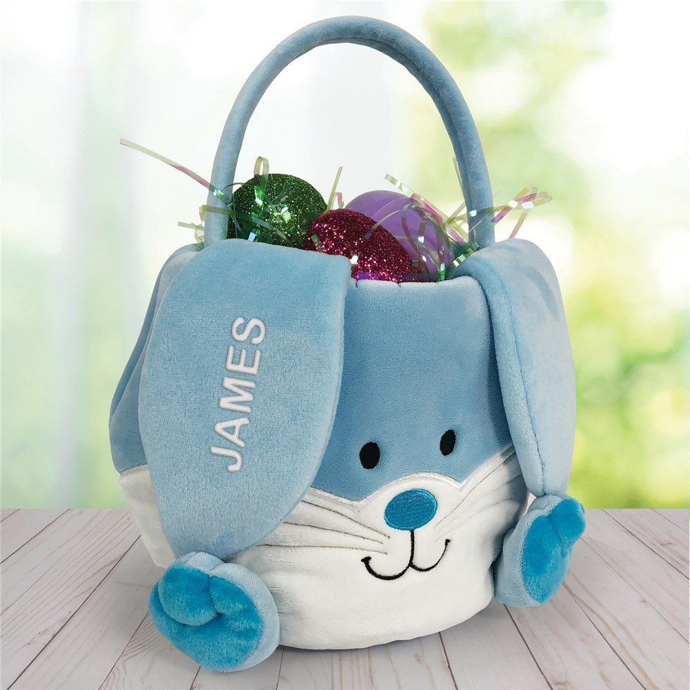 Embroidered Personalized Easter Bunny Basket