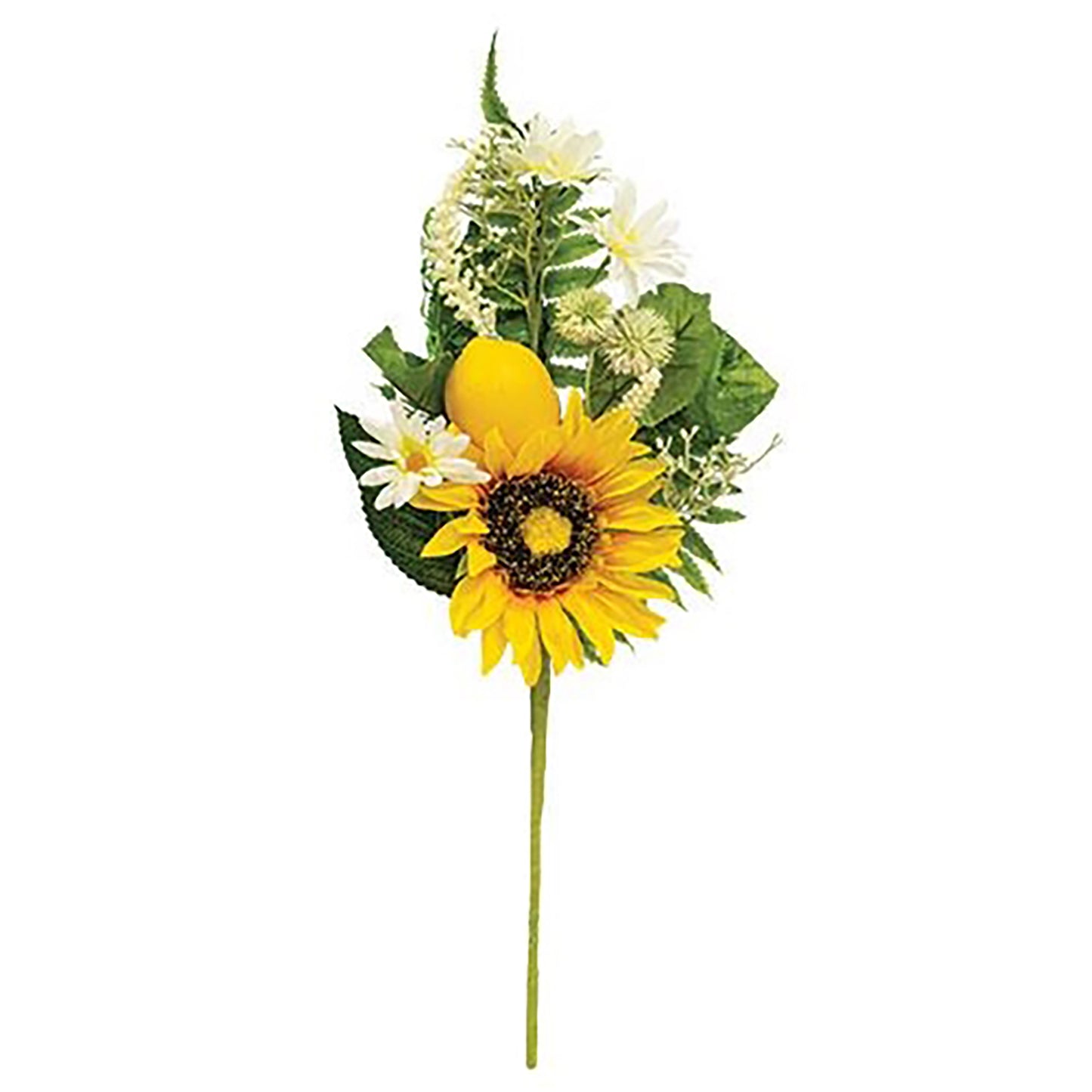 Summer floral pick with lemons and daisies, perfect for rustic vases and seasonal displays