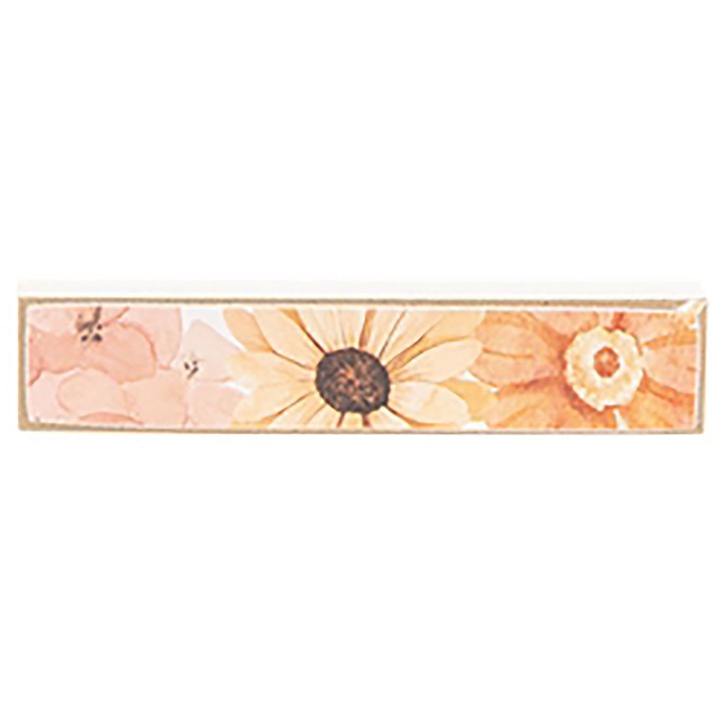 Watercolor floral mini block in soft pastel tones