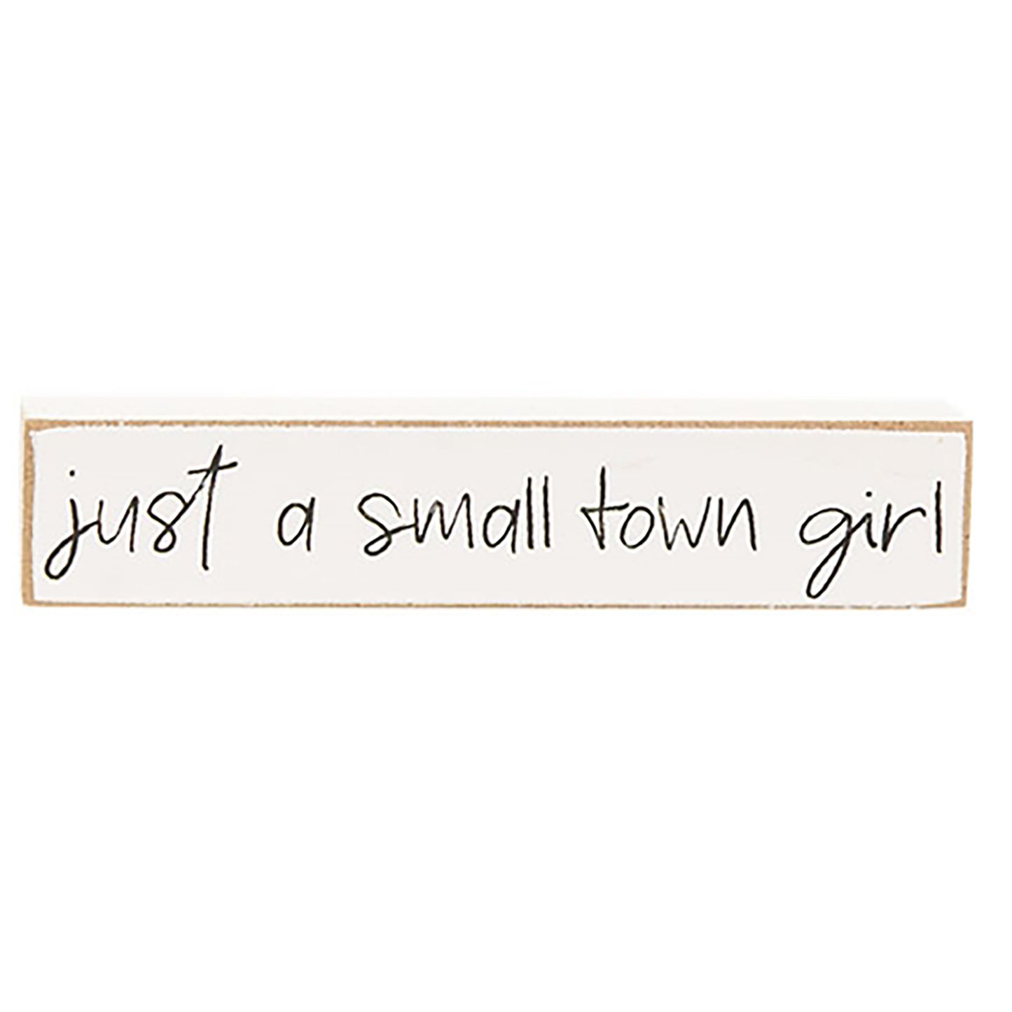 I woke up beautiful again wooden block with handwritten-style font