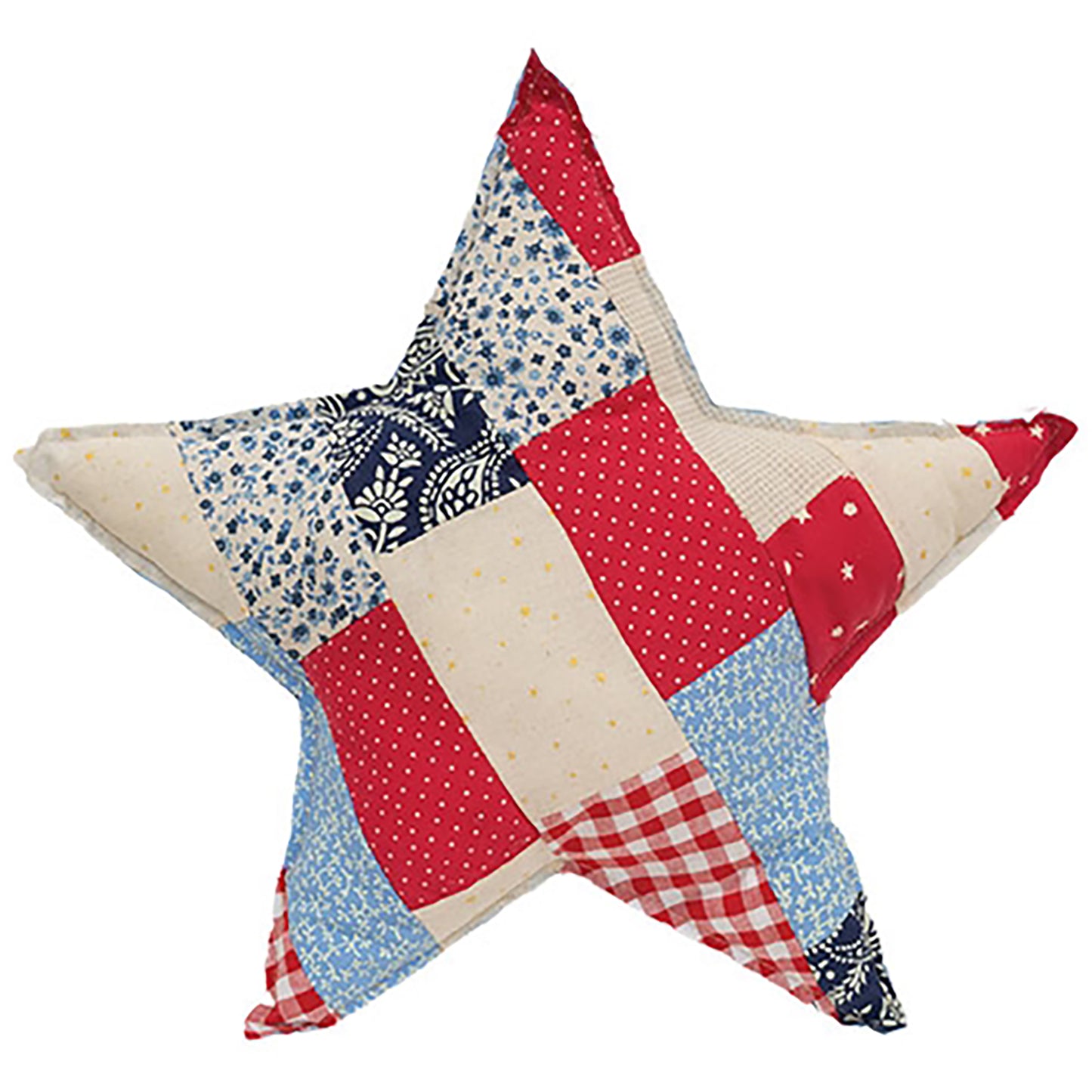 Patchwork Americana Star Pillow – 16"