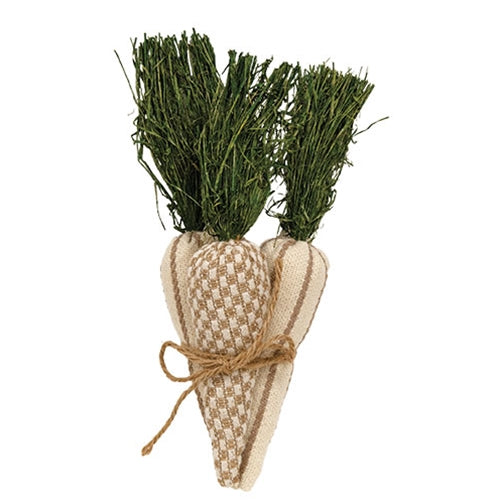 Rustic Easter carrot trio styled in a springtime tray decor