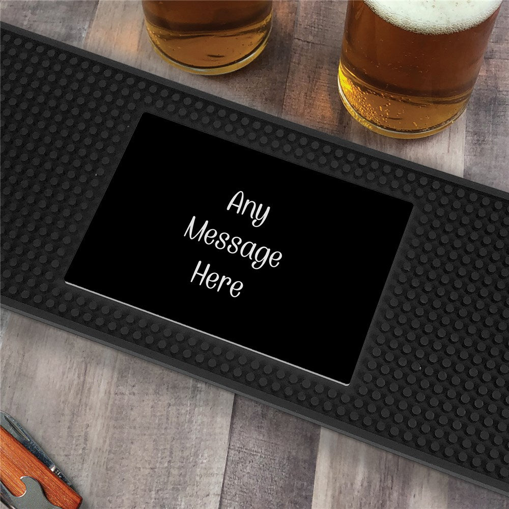 Personalized Script Message Bar Mat