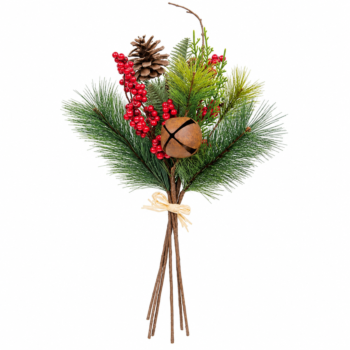 Jingle Berry Mixed Pine Bundle - 16"