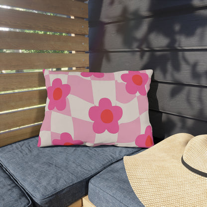 Decorative garden pillow for summer lounging
