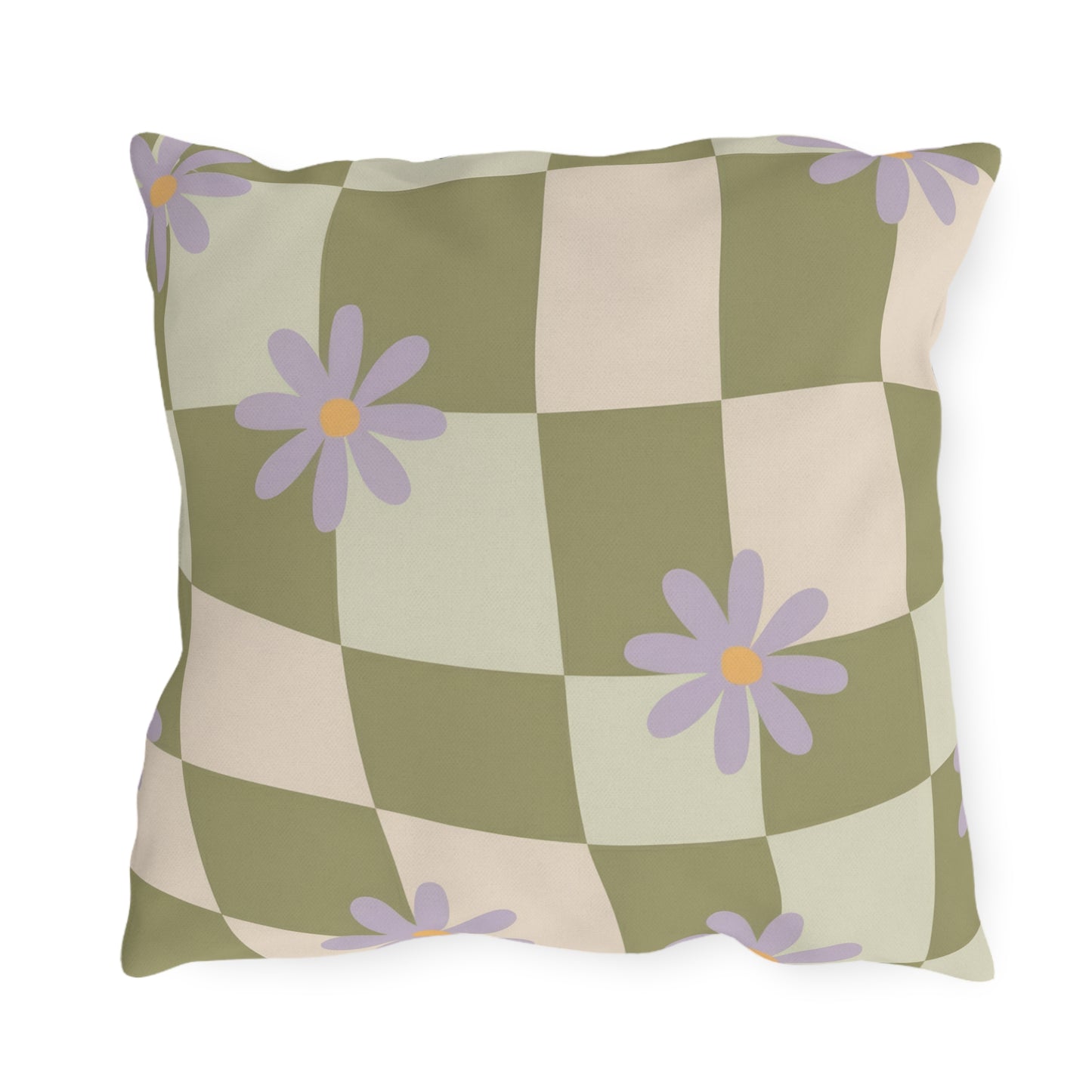 Durable outdoor cushion with colorful floral design for garden benches