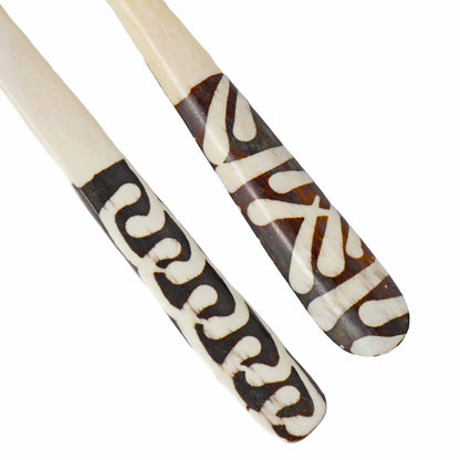 Rustic and eco-friendly serving forks in artisan kitchen setting