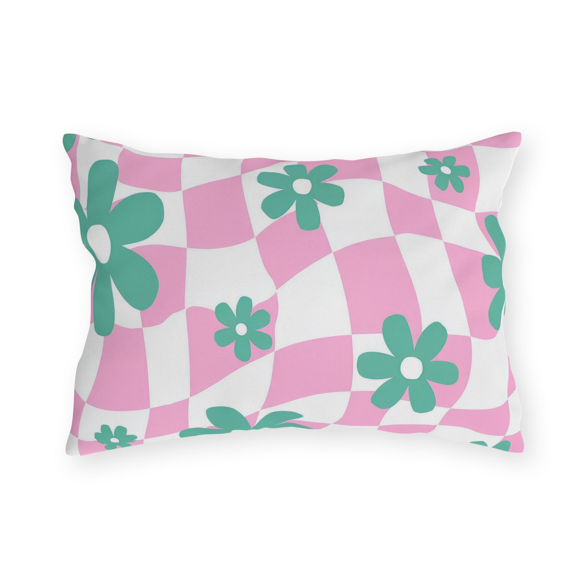 Durable spun polyester cushion offering soft support and bright design for outdoor lounging and gatherings