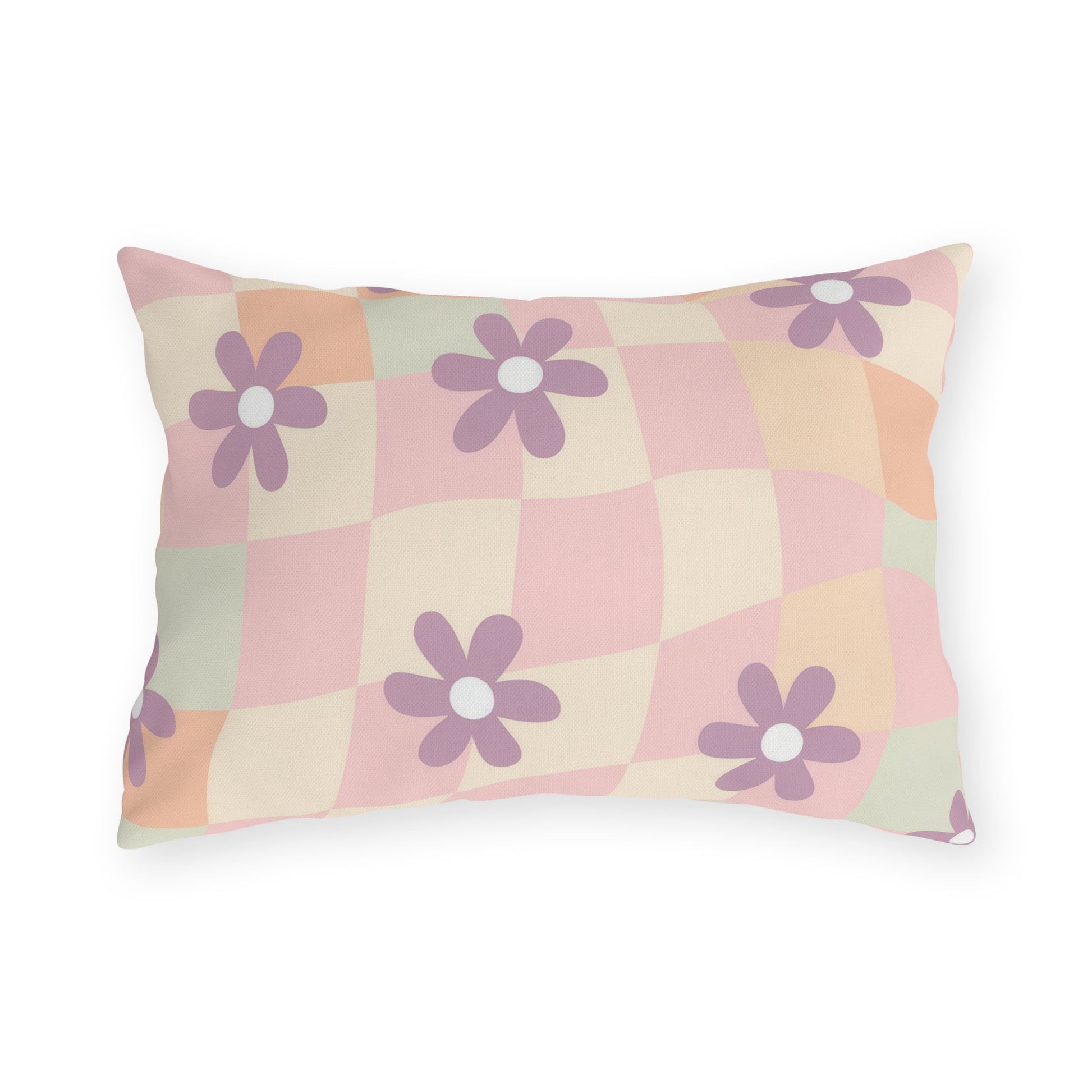 Supportive outdoor cushion crafted from durable spun polyester fabric