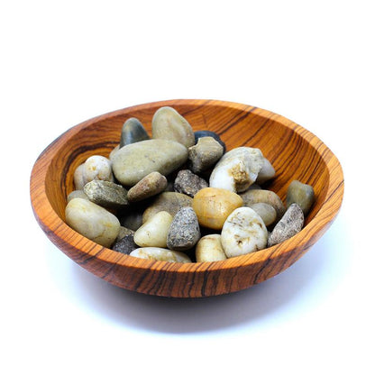 Small-batch artisan wooden bowl, made from sustainably harvested olive wood.