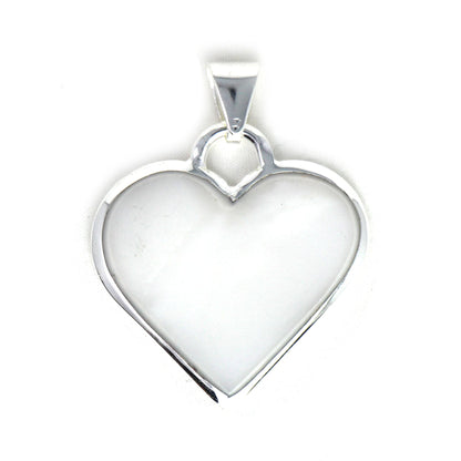 Jewelry box view of Mexican heart pendant with polished finish