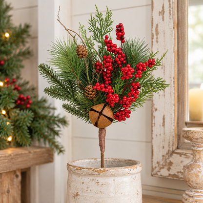 Jingle Berry Mixed Pine Pick - 18"