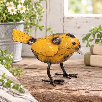 Gracie Recycled Metal Yellow Chick - 6"