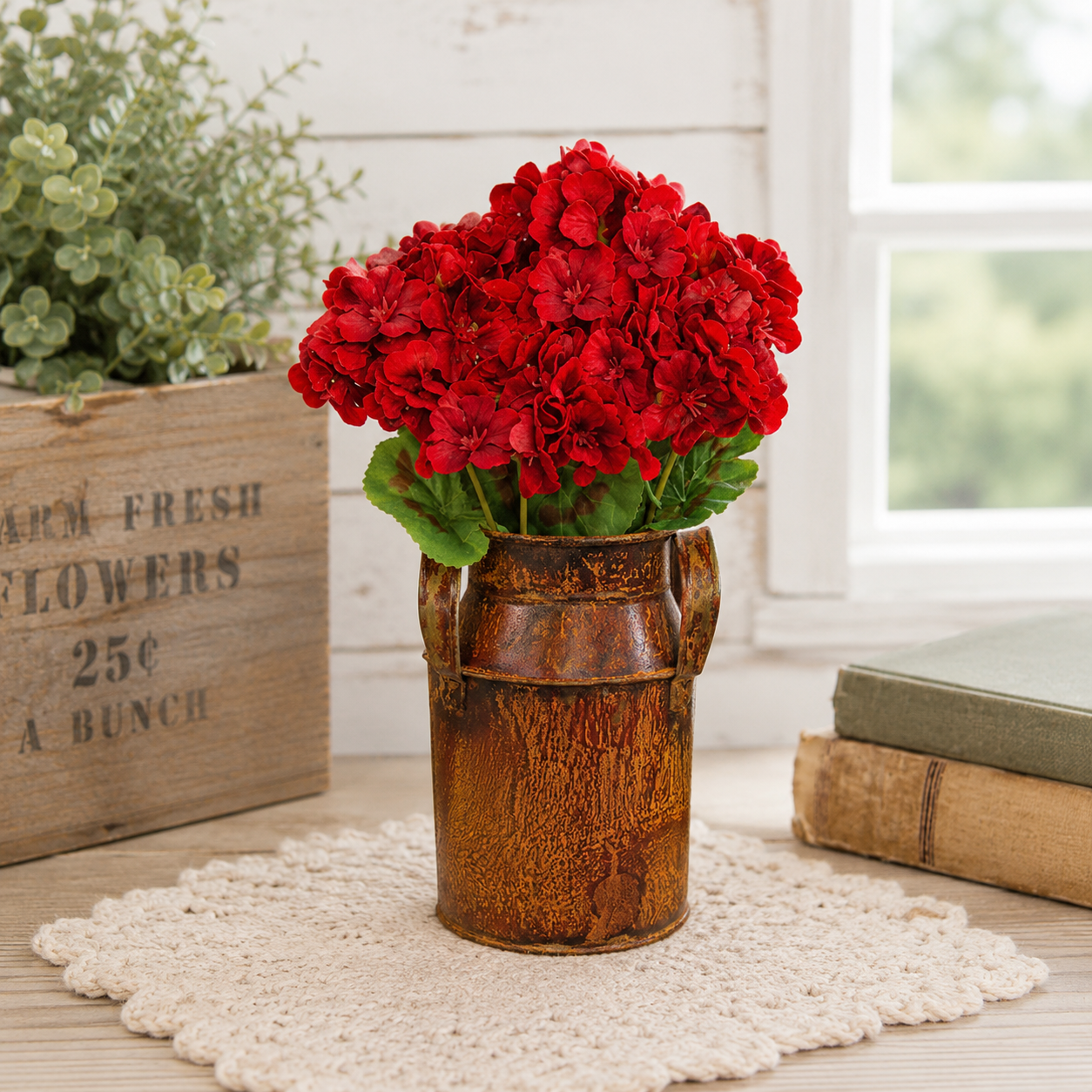 Rusty Tin Milk Can - 6.5"