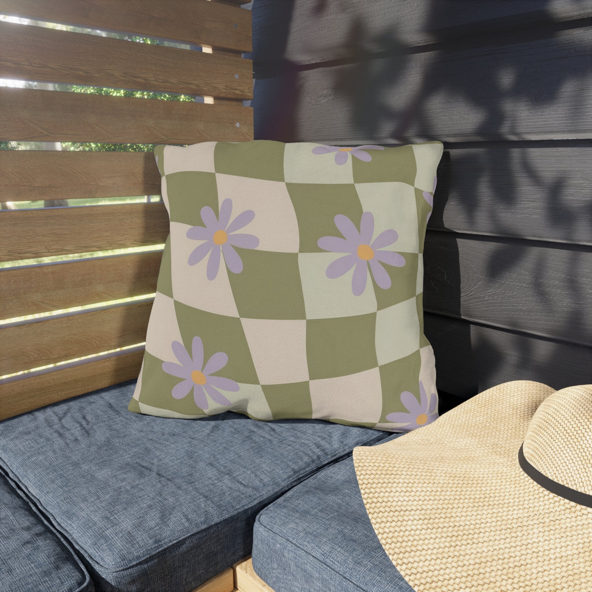 Decorative outdoor pillow crafted for durability and style in outdoor settings