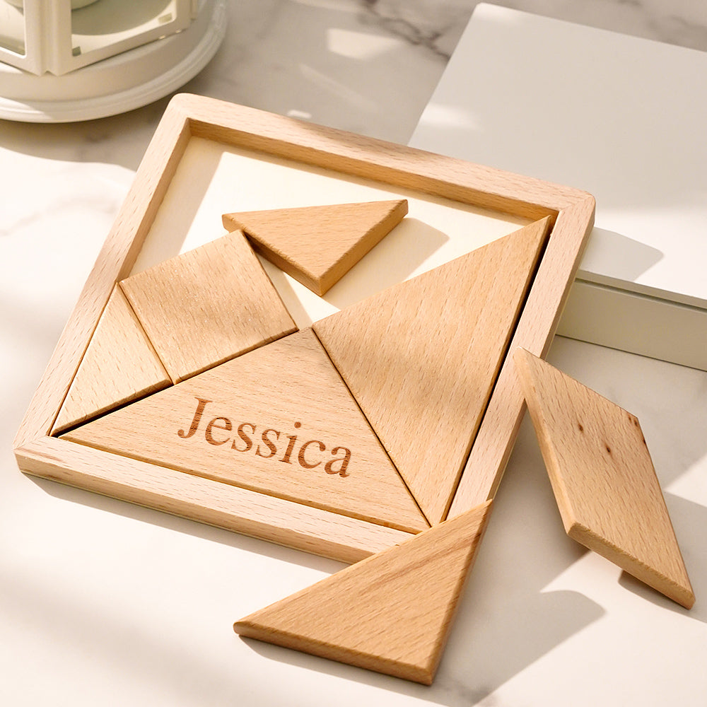 Engraved Wooden Tangram Puzzle – Unique Handmade Game & Keepsake
A custom-engraved wooden Tangram puzzle housed in a handcrafted box, great for personalized gifts, housewarming, and educational brain teasers.