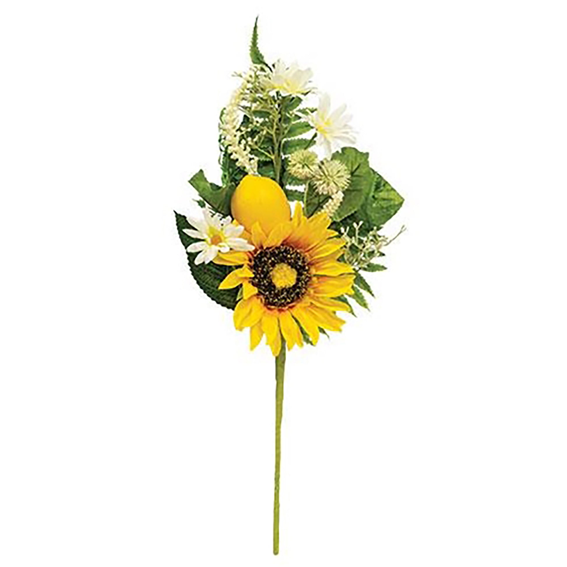 Summer floral pick with lemons and daisies, perfect for rustic vases and seasonal displays