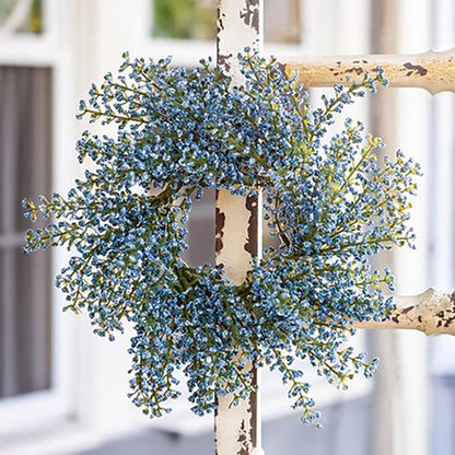 Sky Blue Astilbe Candle Ring – 3.5" Inner Diameter