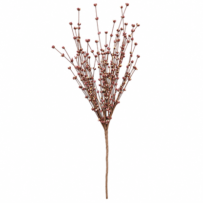 23 Inch Burgundy Buttercup Spray with Airy Twig Stems and Mini Buttercup Blooms for Primitive Farmhouse Floral Arrangements
