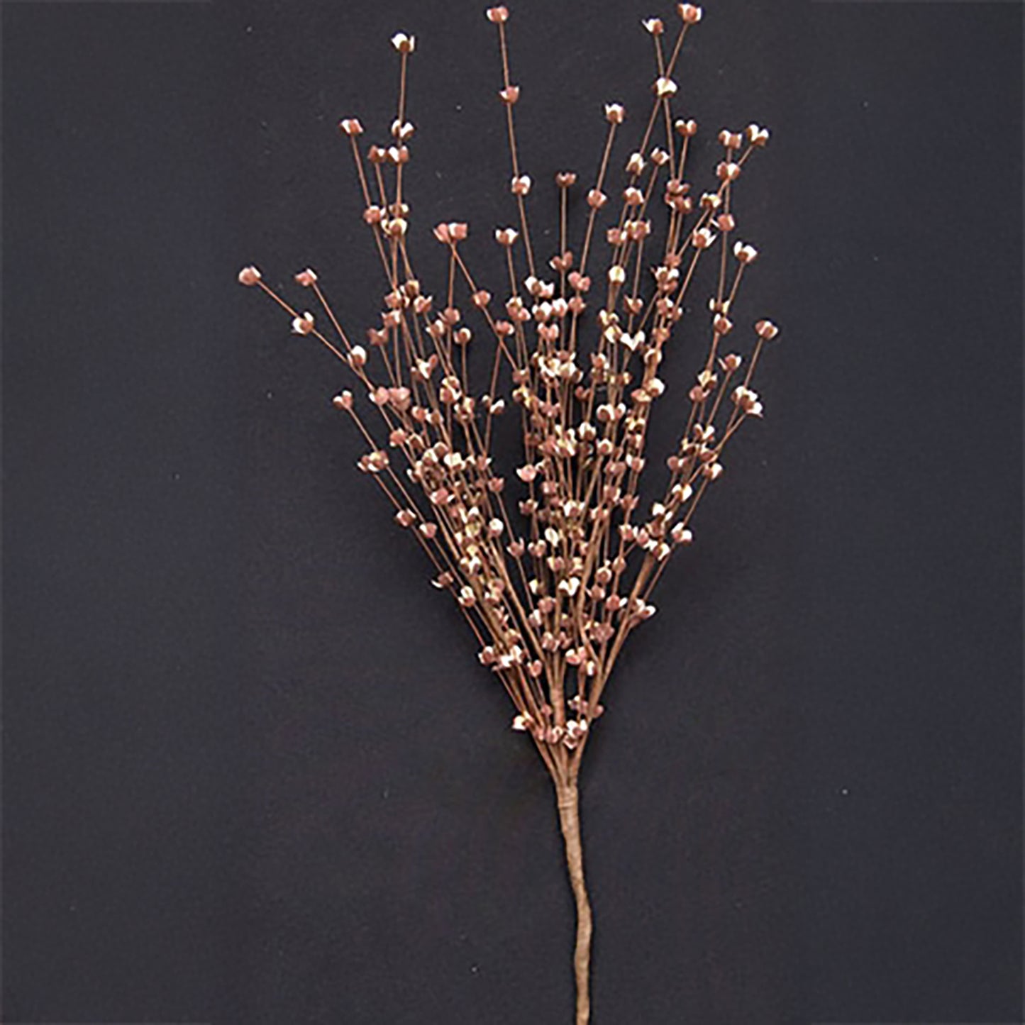 23-inch faux burgundy buttercup floral spray with wispy hand-wrapped stem for rustic and seasonal arrangements