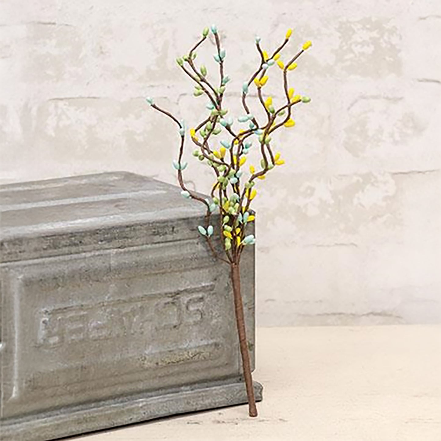 Flexible spring berry pick with colorful pip berries for farmhouse and country decor