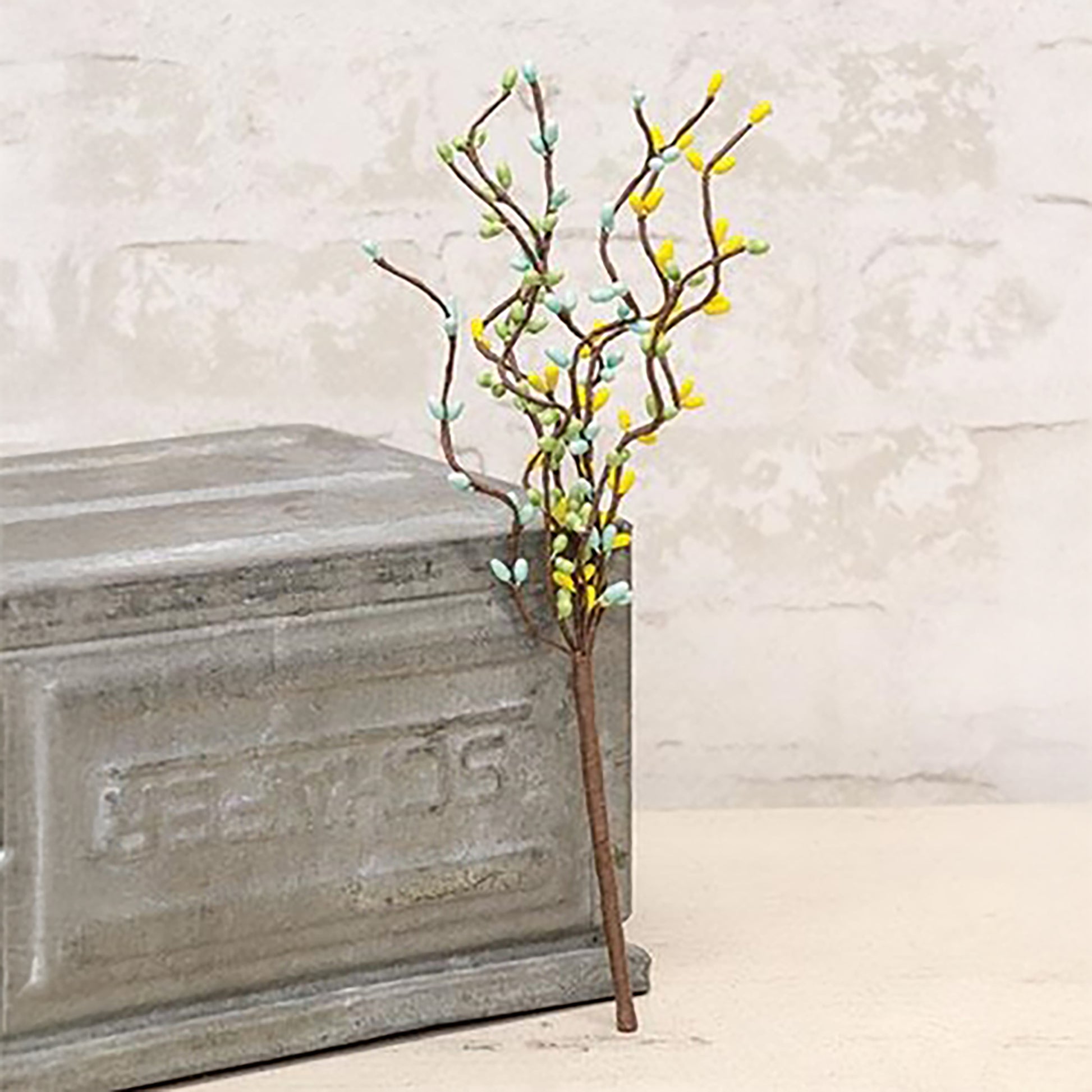 Flexible spring berry pick with colorful pip berries for farmhouse and country decor