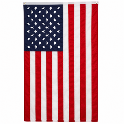 Embroidered Nylon American Flag with Grommets