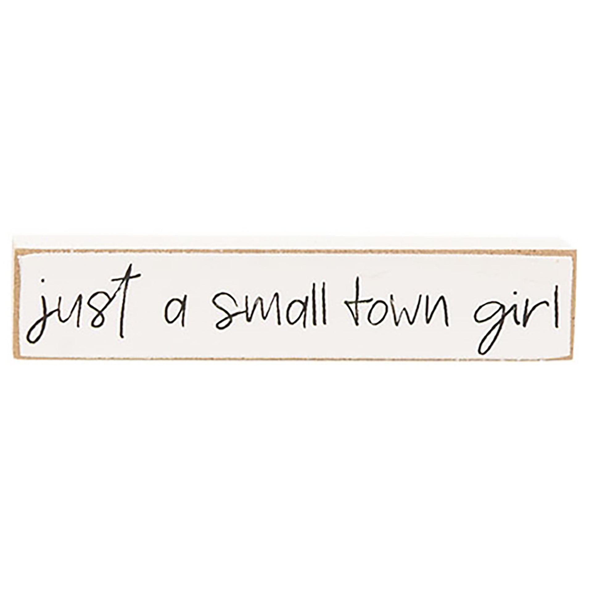 I woke up beautiful again wooden block with handwritten-style font