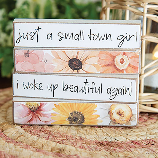 Small wood quote blocks for farmhouse-style home accents