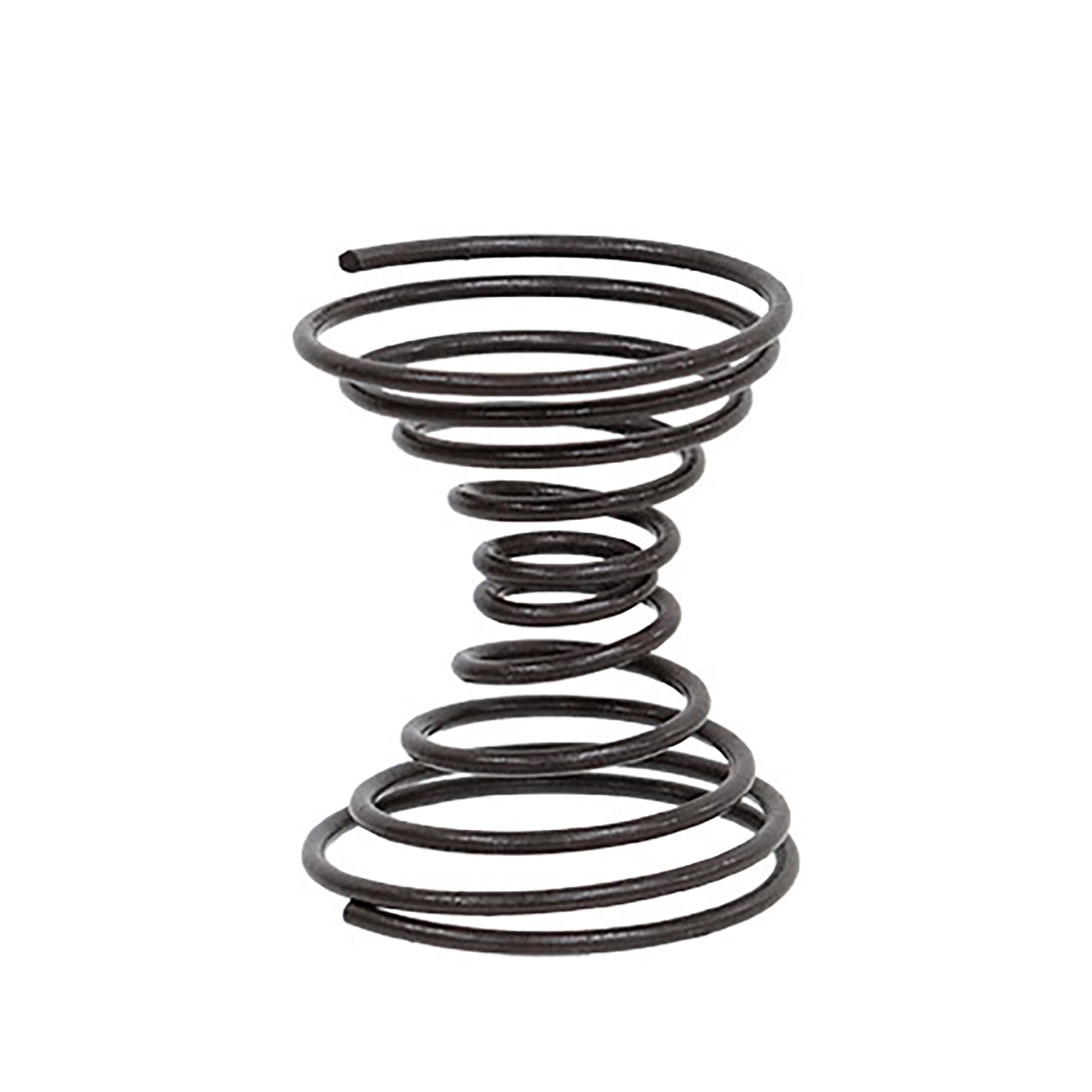 Coiled spring on a white background