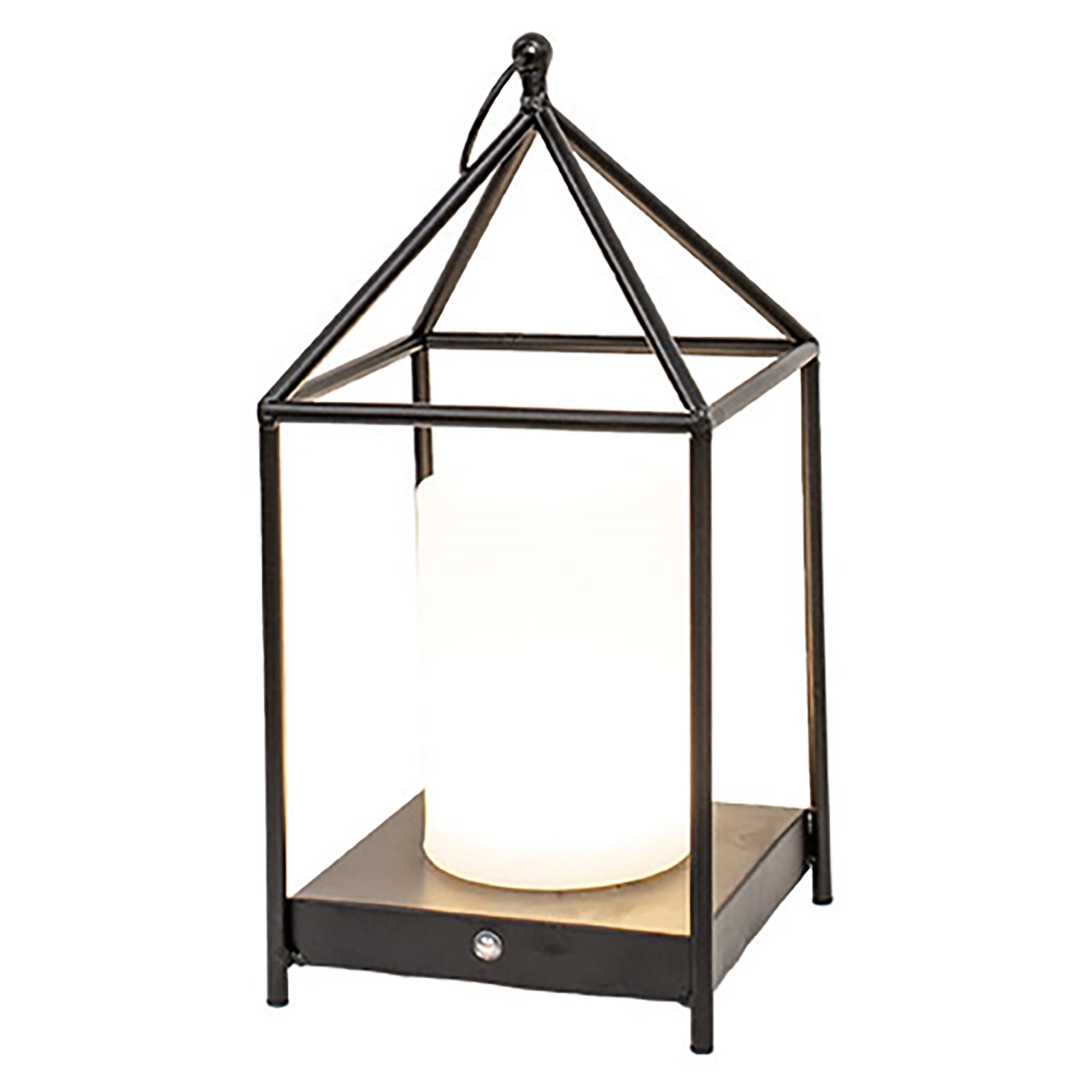 Rechargeable 16-inch LED lantern with warm, cool, and blue light settings and USB-C cable