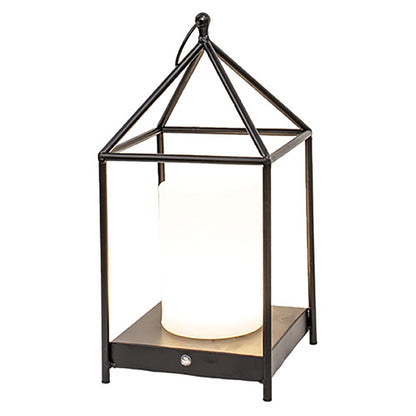 Rechargeable 16-inch LED lantern with warm, cool, and blue light settings and USB-C cable