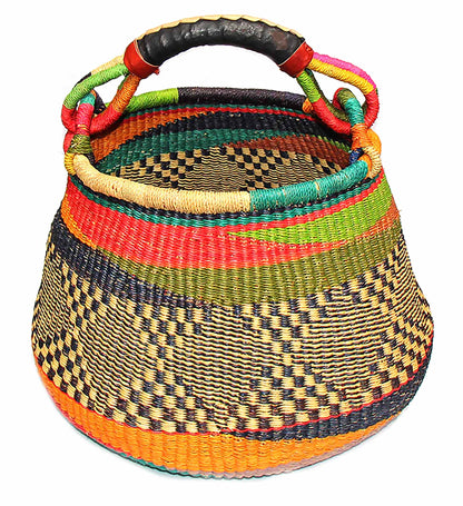 Handwoven Bolga Pot Basket Fair Trade Storage Basket