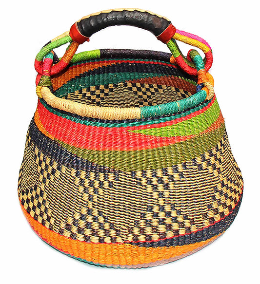 Handwoven Bolga Pot Basket Fair Trade Storage Basket