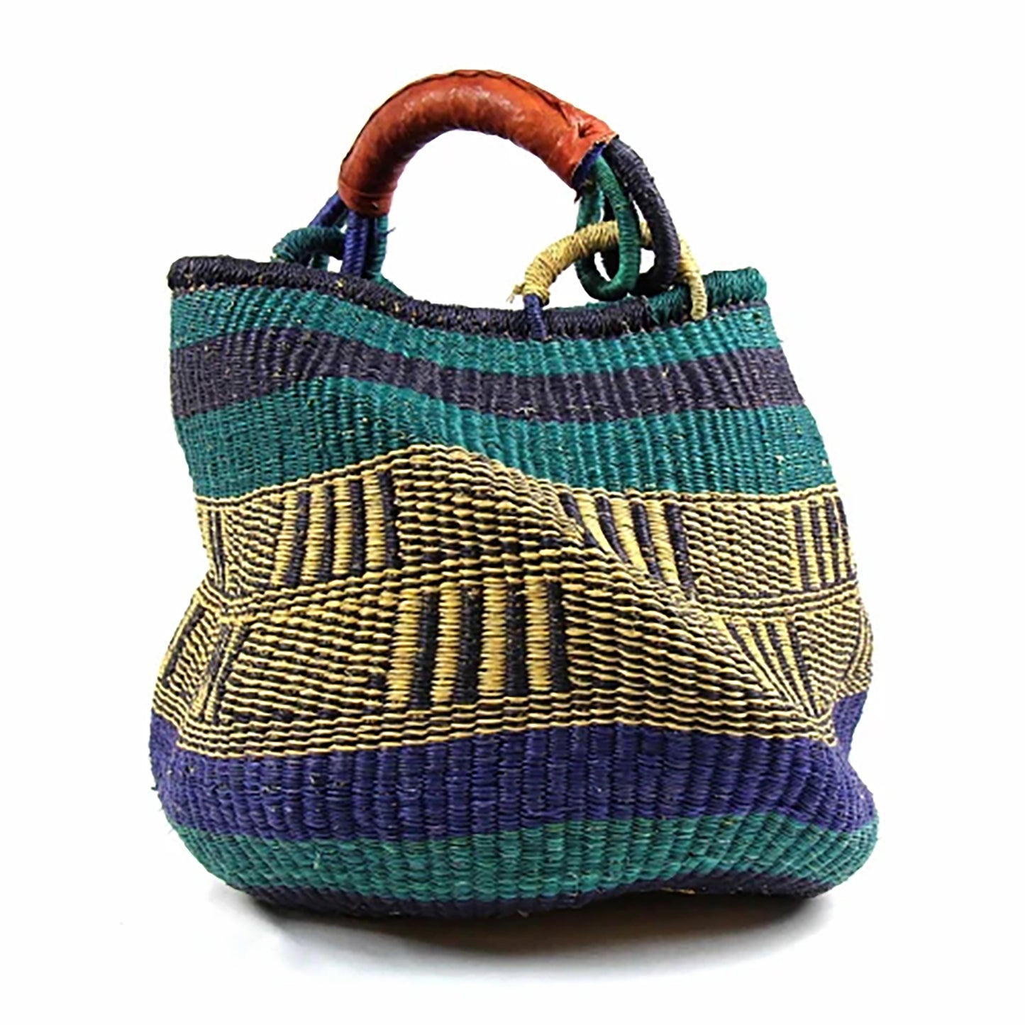 Handwoven Bolga Pot Basket Fair Trade Storage Basket