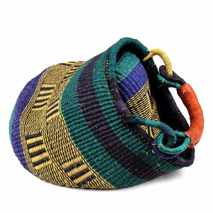 Handwoven Bolga Pot Basket Fair Trade Storage Basket