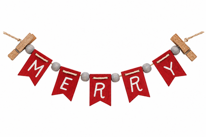 Merry Mini Clip Banner - 9.75"