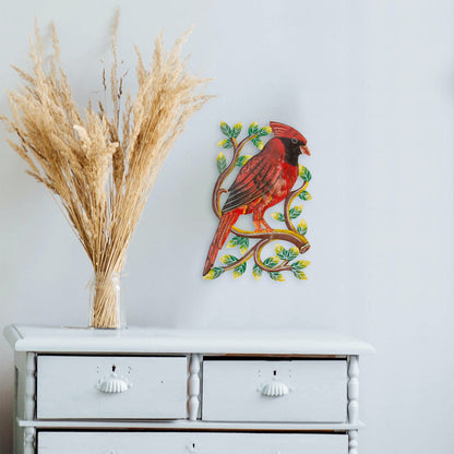Fair Trade bird wall art created by Haitian artisans